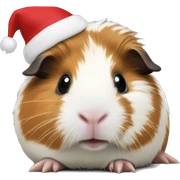 Santa Guinea pig  sticker