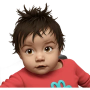 girl with messy hair indoors sticker