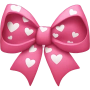 Bow with hearts around it  sticker