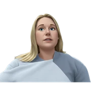 blonde girl under blue sky sticker