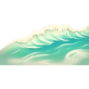 Beach with waves sticker