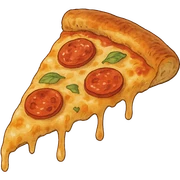 ghibli style pizza slice sticker