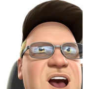 glasses wearing meme boy sticker