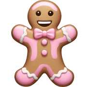 Light pink gingerbread man sticker