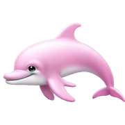 Pastel-pink-colors-dolphin sticker