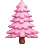 baby pink Christmas tree sticker