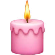 light pink candle sticker