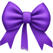 Purple bow sticker