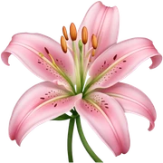 light pink lilium sticker