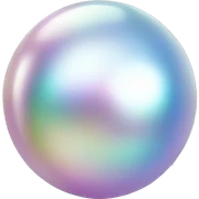 an iridescent pearl sticker