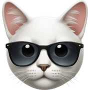 Cat with sunglasses sticker