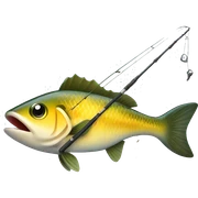 Fish going fishing  sticker