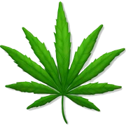 Weed leaf sticker