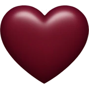 Maroon heart sticker
