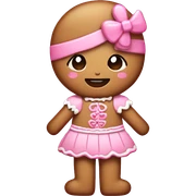 Pink girly gingerbread  sticker