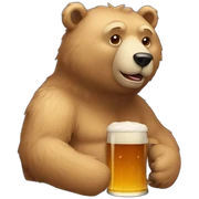 Beer bear sticker