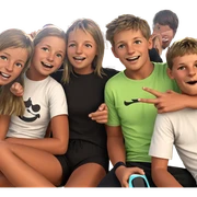 friends enjoying a sunny day sticker