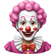 Pink clown sticker