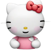 hello kitty cheesing  sticker