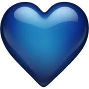 Dark blue glass heart  sticker
