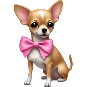 Chihuahua with pink bow sticker