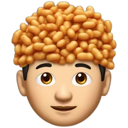 Xi Jinping with baked beans on head sticker