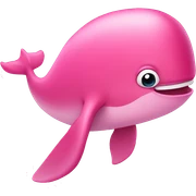 Pink whale sticker