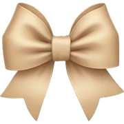 Beige bow sticker