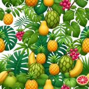 tropical jungle fruit landscape sticker