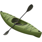Olive Khaki green kayak with oar sticker