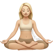 White Girl doing yoga in beige tones  sticker