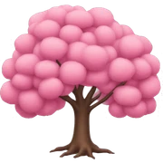 Pink tree sticker