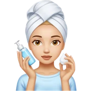 Girl doing skin care  sticker