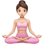 brunette yoga girl light pink clothes n sticker