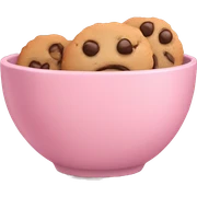 Cookies in a soft pink bowl sticker