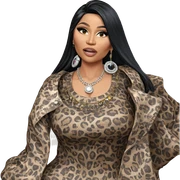 girl with black hair and jewelry sticker