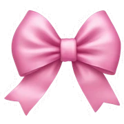 Pink bow sticker