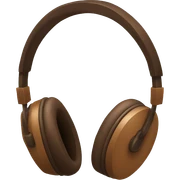 Brown  headphones  sticker