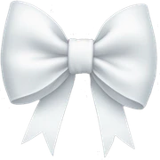 white bow sticker