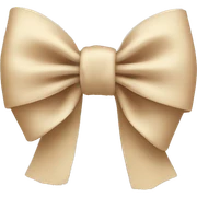 Beige bow sticker