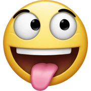 Emoji with tongue out sticker