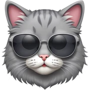 Cat with sunglasses sticker