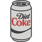 flat toon diet coke sticker