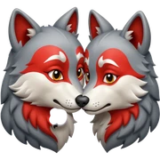 Lobo gris beso sticker