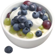 yoghurt bowl with grapes and blueberries sticker