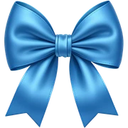 blue bow sticker