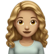 girl with light brown hair  sticker