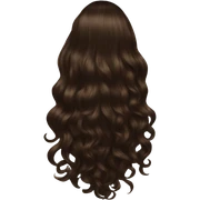 Back of hair, long wavy and brown sticker