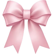 light pink ribbon bow sticker