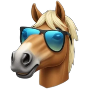 Horse with sunglasses sticker